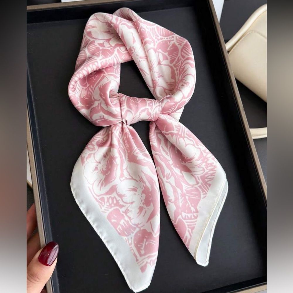 Pink Floral Scarf N1436